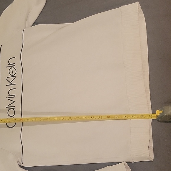 Calvin Klein Soft touch fleece SZ MEDIUM men's white with black - Picture 7 of 9